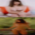 Naked woman over having with
