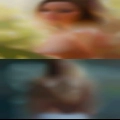 Naked woman over having with