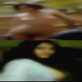 Booded nacked girls outside